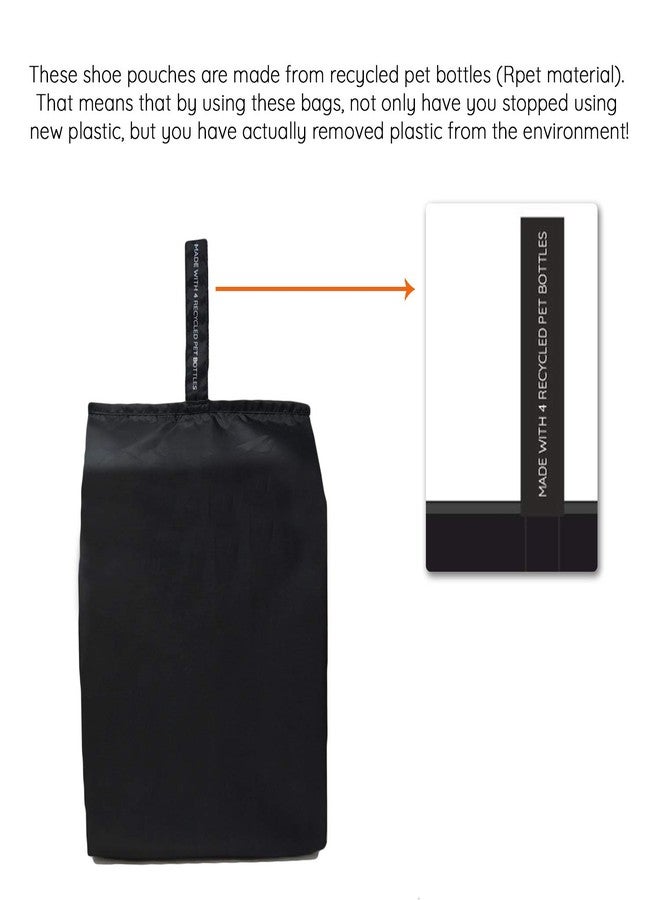 Ecoright Shoe Bags for Travel, Set of 2, 100% Recycled Water-Resistant Zipper Pouch Bags, Shoe Bags for Storage, Travel Essentials for Men & Women - Image 4